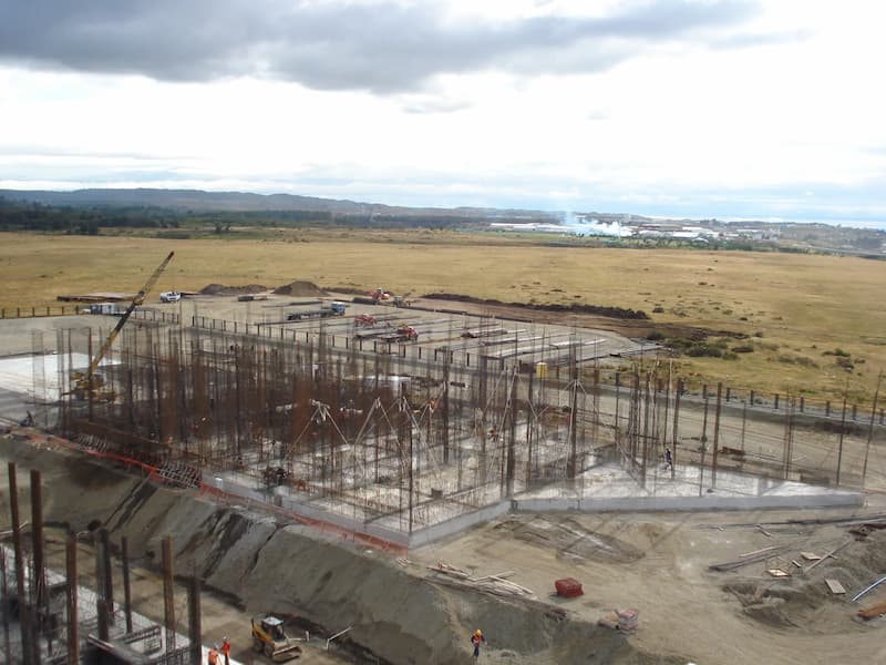 Obra de infraestructura en etapa de fundaciones, INSIEME